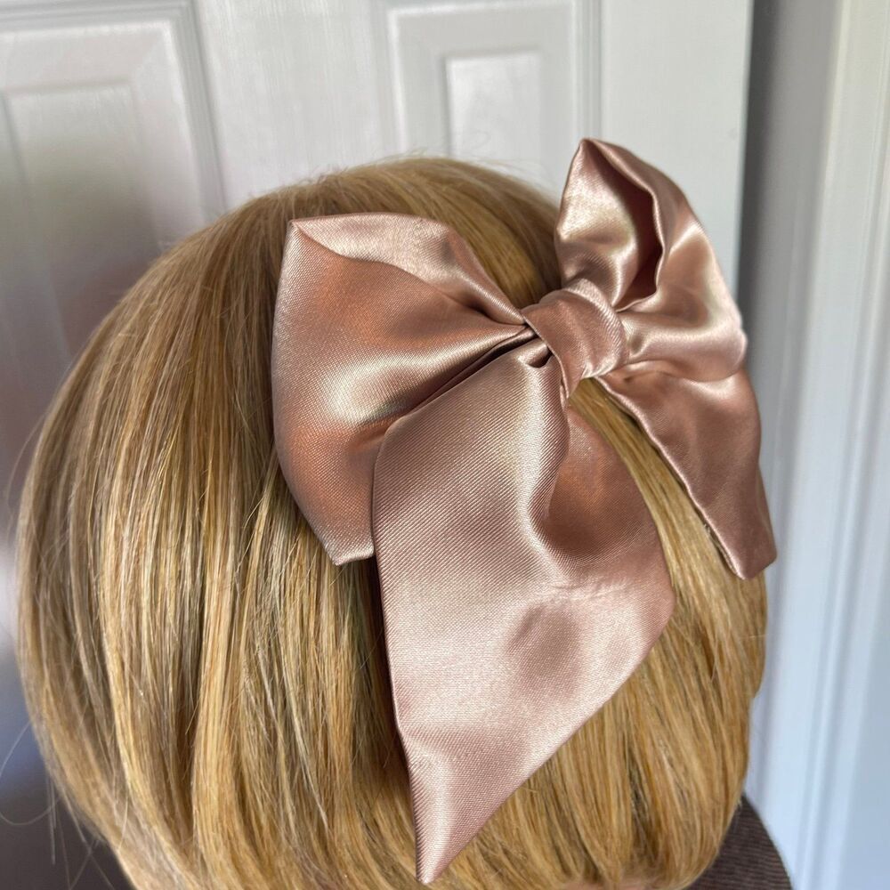 New Coquette hair bow chocolate color for women and girls - Picture 4 of 12